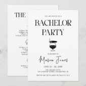 Whisky Sigaren Bachelorfeest Kaart (Voorkant / Achterkant)