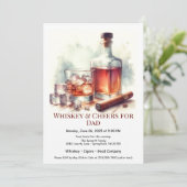Whisky & sigaren – Bewerkbare Vaderdag Kaart (Staand voorkant)