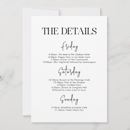 Whisky Sigaren Jongensavond Kaart (Achterkant)