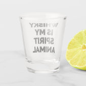 Whisky Spirit Animal Funny Quote Shot Glas (Achterkant)