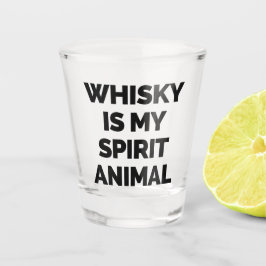 Whisky Spirit Animal Funny Quote Shot Glas