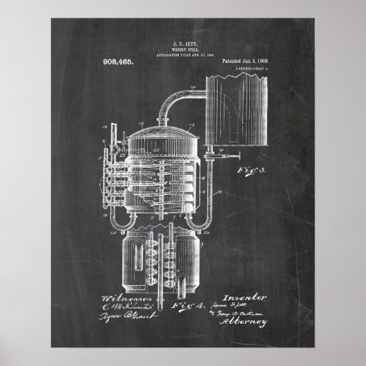Whisky still patent poster (Voorkant)