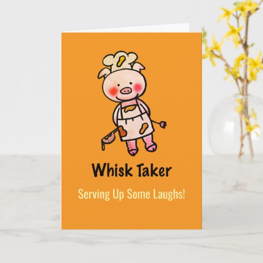 whisky-taker | Funny Cook Verjaardag Kaart (Gele Bloem)