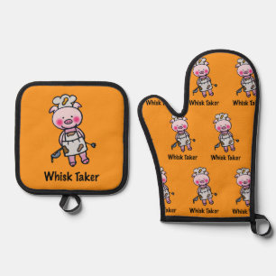 Whisky Taker Pig - Grappig Chef Design Ovenwant & Pannenlap Set