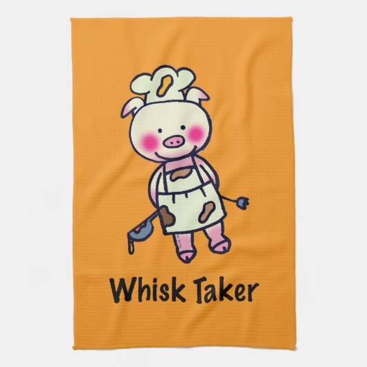 Whisky Taker Pig - Grappig Chef Design Theedoek (Verticaal)
