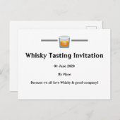 Whisky Tasting Invitation Uitnodiging Briefkaart (Voorkant / Achterkant)