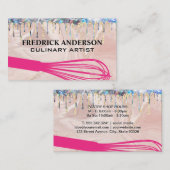 Whisky Tool | Gold Glitter Shimmer Drip Visitekaartje (Voorkant / Achterkant)