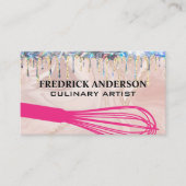 Whisky Tool | Gold Glitter Shimmer Drip Visitekaartje (Voorkant)