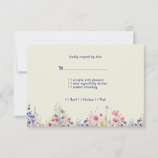 Whisky Vat Rustiek Hout Lente Bloemen RSVP Kaartje (Achterkant)