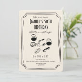 Whisky Whiskey sigaar 50ste verjaardag Kaart (Staand voorkant)