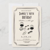 Whisky Whiskey sigaar 50ste verjaardag Kaart (Voorkant)