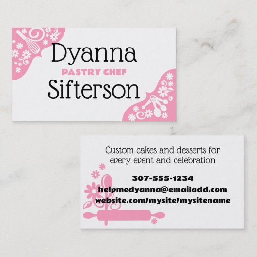 whiskymetinglepels bakkerskok visitekaartje (Voorkant / Achterkant)