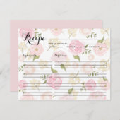 Whismical Watercolor Pioenrozen Patroon Receptkaar (Voorkant / Achterkant)