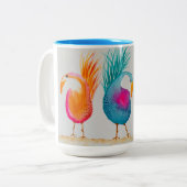 Whismy Birds! Kleurrijke Mok met waterverf (Voorkant links)