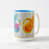 Whismy Birds! Kleurrijke Mok met waterverf (Voorkant rechts)