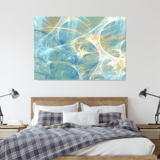 Whisper 3D Abstract fractal Canvas Afdruk (Insitu (Slaapkamer))