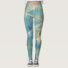 Whisper 3D Abstract fractal Leggings
