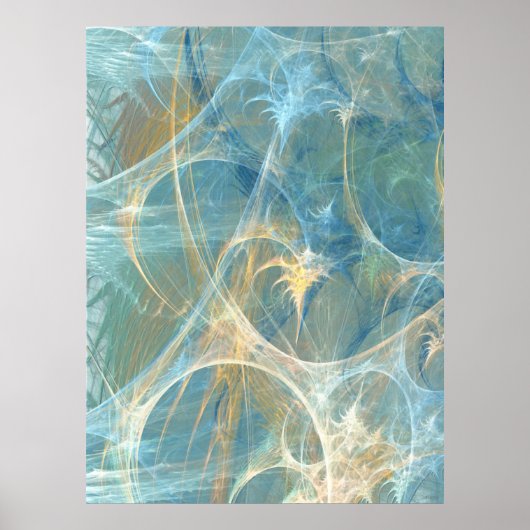 Whisper 3D Abstract fractal Poster (Voorkant)