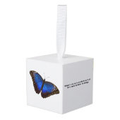 Whisper Blue Morpho Butterfly Ornament (Voorkant hoekig)