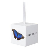 Whisper Blue Morpho Butterfly Ornament (Achter hoekig)