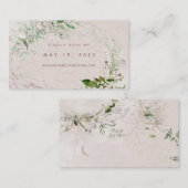 Whisper & Blush 2 Bruiloft Online RSVP-kaart Visitekaartje (Voorkant / Achterkant)