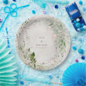 Whisper & Blush Bruiloft 9 Inch Diner Bord (Feest)