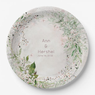 Whisper & Blush Bruiloft 9 Inch Diner Bord