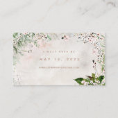 Whisper & Blush Bruiloft Online RSVP-kaart Visitekaartje (Voorkant)