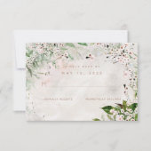 Whisper & Blush Weddenschap Geen maaltijdkeuze RSV RSVP Kaartje (Voorkant)