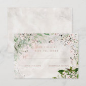 Whisper & Blush Weddenschap Geen maaltijdkeuze RSV RSVP Kaartje (Voorkant / Achterkant)
