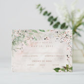 Whisper & Blush Wedding 3-kaart met keuzevrijheid  RSVP Kaartje (Staand voorkant)