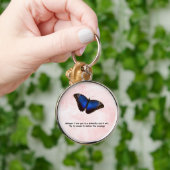 Whisper Butterfly Mooie quote over de hemel Sleutelhanger (Hand)