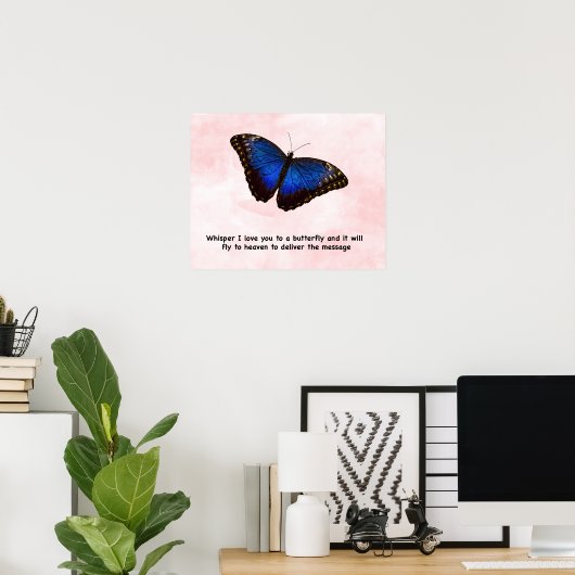 Whisper Butterfly Poster (Thuiskantoor)