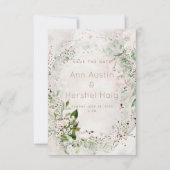 Whisper en Blush Wedding Save the Date Kaart (Voorkant)