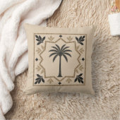 Whisper Fountains Beige Palm Kussen (Deken)