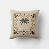 Whisper Fountains Beige Palm Kussen (Achterkant)