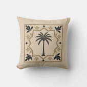 Whisper Fountains Beige Palm Kussen (Voorkant)