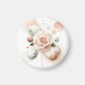 Whisper of a Roos - Een dromerige Waterverf Elegan Magneet (Voorkant)