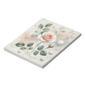 Whisper of a Roos - Een dromerige Waterverf Elegan Notitieblok (Linkerzijde)