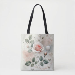 Whisper of a Roos - Een dromerige Waterverf Elegan Tote Bag