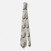 Whisper of Elegance: Rozen kant en tijdloze geloft Stropdas (Voorkant)