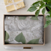 Whisper of Elegance: Rozen kant en tijdloze geloft Tissuepapier (Geschenk)