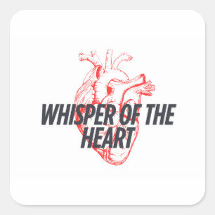 Whisper of the Heart beroemd gemaakt door Elegant Vierkante Sticker