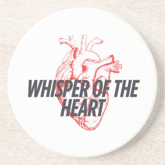 Whisper of the Heart beroemd gemaakt door Elegant  Zandsteen Onderzetter (Voorkant)