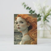 'Whisper of the Ocean' Mooie Zeemeermin Briefkaart (Staand voorkant)