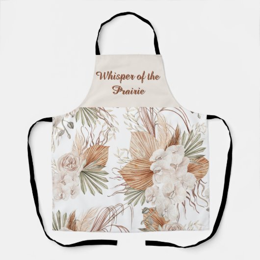 Whisper of the Prairie Boho Apron | Nature Schort (Voorkant)