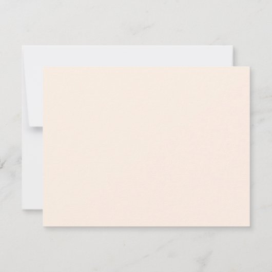 Whisper Pink Elegant Minimalist Monogram en naam Notitiekaartje (Achterkant)