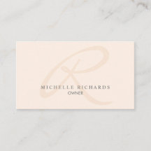 Whisper Pink Elegant Minimalist Monogram