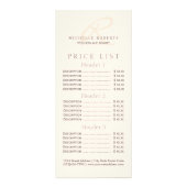 Whisper Pink Elegant Minimalistisch Monogram Logo Reclamekaart (Voorkant)