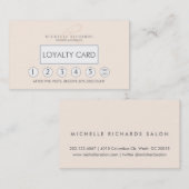 Whisper Roze Elegante Minimalistische Loyaliteit K Klantenkaartje (Voorkant / Achterkant)